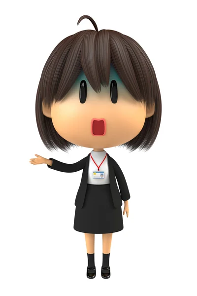 Kadın personel gösterildiği solgun iken