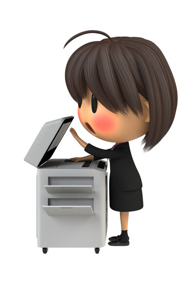 Female staff to blush to use the copy machine