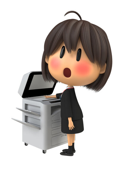 Female staff to blush to use the copy machine