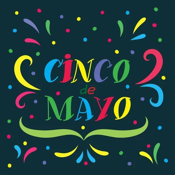 Cinco Mayo Modelo Fundo Para Celebração Feriado Mexicano Design Frase — Vetor de Stock