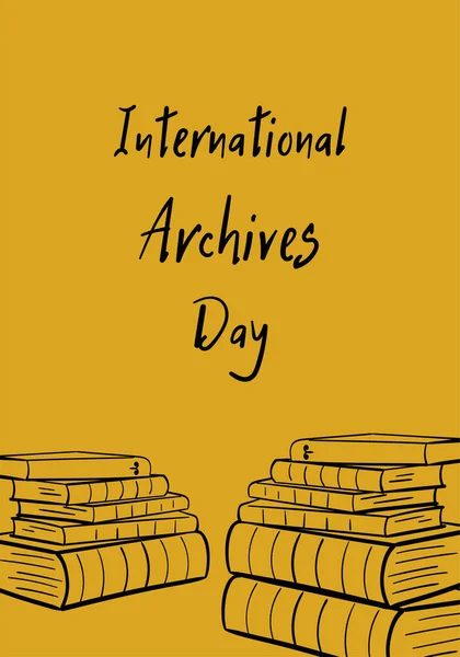 Міжнародний Архів Поняття Свята Шаблон Фону Банера Карти Плакат Текстовим — стоковий вектор