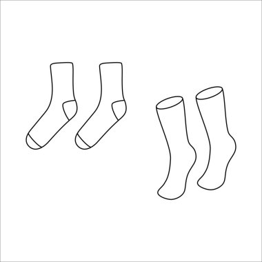 Dandik çoraplar dizaynı. Kış vektör çizimi beyaz arkaplanda izole edildi.