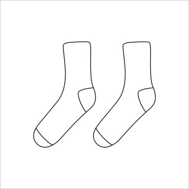 Dandik çoraplar dizaynı. Kış vektör çizimi beyaz arkaplanda izole edildi.