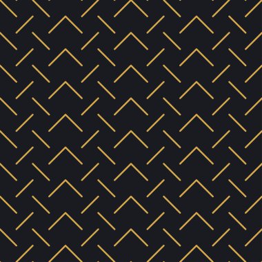 Paketleme ve lüks ürünlerin tasarımı için soyut, dikişsiz geometrik, altın doğrusal desen. Duvar kağıdı, yüzey, web tasarımı, tekstil, dekor için vektör illüstrasyonu.