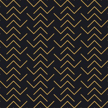Paketleme ve lüks ürünlerin tasarımı için soyut, dikişsiz geometrik, altın doğrusal desen. Duvar kağıdı, yüzey, web tasarımı, tekstil, dekor için vektör illüstrasyonu.
