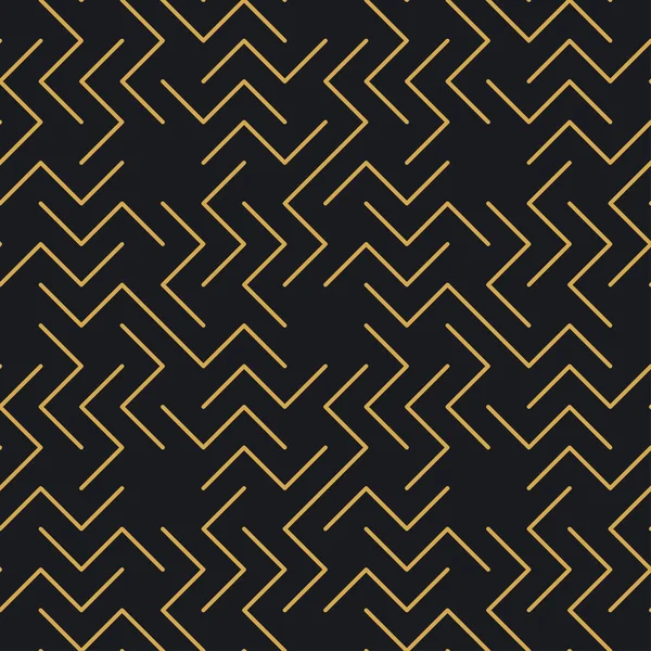 Paketleme ve lüks ürünlerin tasarımı için soyut, dikişsiz geometrik, altın doğrusal desen. Duvar kağıdı, yüzey, web tasarımı, tekstil, dekor için vektör illüstrasyonu.