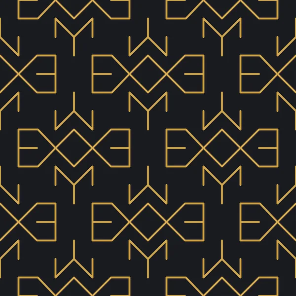 Paketleme ve lüks ürünlerin tasarımı için soyut, dikişsiz geometrik, altın doğrusal desen. Duvar kağıdı, yüzey, web tasarımı, tekstil, dekor için vektör illüstrasyonu.