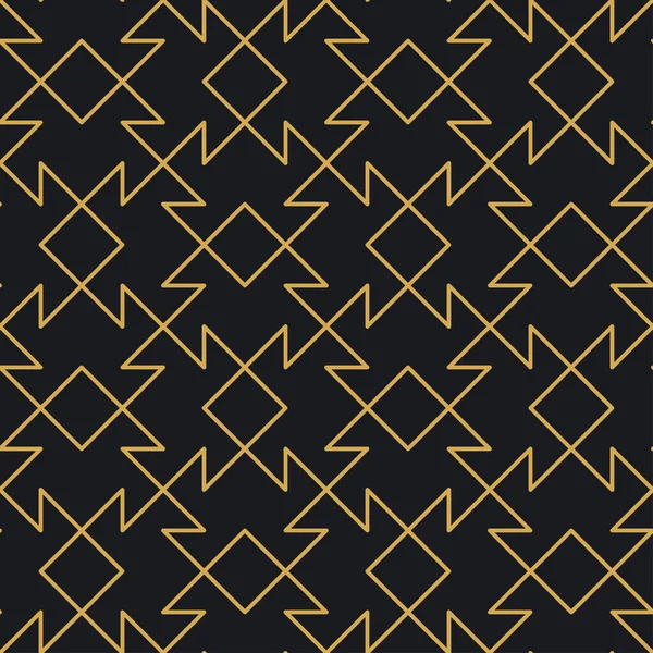 Paketleme ve lüks ürünlerin tasarımı için soyut, dikişsiz geometrik, altın doğrusal desen. Duvar kağıdı, yüzey, web tasarımı, tekstil, dekor için vektör illüstrasyonu.