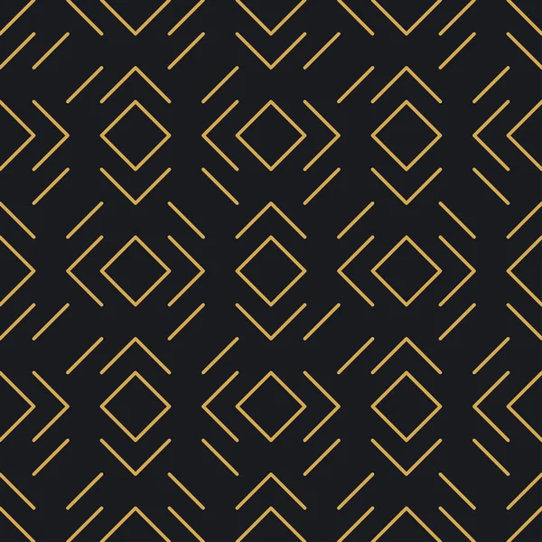 Paketleme ve lüks ürünlerin tasarımı için soyut, dikişsiz geometrik, altın doğrusal desen. Duvar kağıdı, yüzey, web tasarımı, tekstil, dekor için vektör illüstrasyonu.