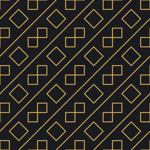 Paketleme ve lüks ürünlerin tasarımı için soyut, dikişsiz geometrik, altın doğrusal desen. Duvar kağıdı, yüzey, web tasarımı, tekstil, dekor için vektör illüstrasyonu.