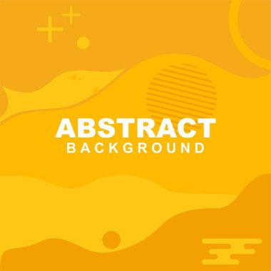 Sarı turuncu renkli soyut arkaplan illüstrasyon vektörü. Pankart, sosyal medya şablonu, poster ve el ilanı şablonu için kullanılabilir, vs.