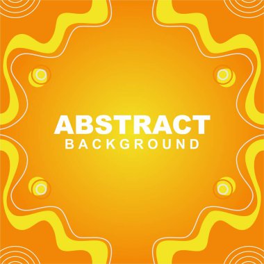 Çizgili, dairesel ve artı elementli turuncu sarı arkaplan soyut doku vektör çizimi. Pankart, sosyal medya şablonu, poster ve broşür için kullanılabilir.