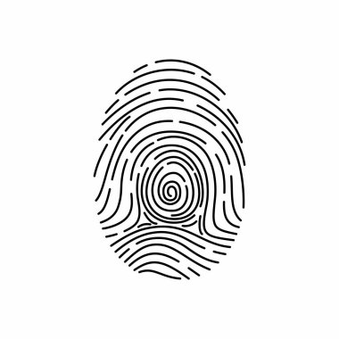 Tarama için parmak izi tanımlama simgesi. 