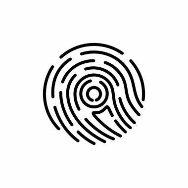 APP Kimliği için parmak izi simgesi. 