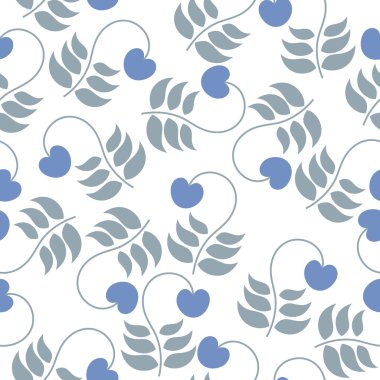 Dikişsiz desen yaprak ve meyveleri beyaz bir arka plan üzerinde