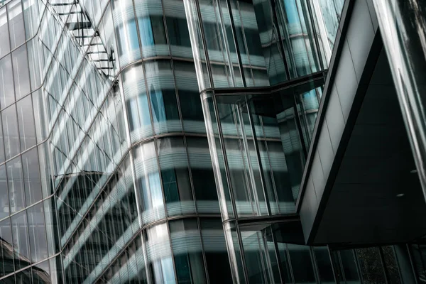 Abstract View Modern Glass Steel Architecture Reflections London Reino Unido — Fotografia de Stock