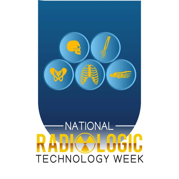 Gráfico Vetorial Semana Nacional Tecnologia Radiológica Boa Para Celebração Semana —  Vetores de Stock