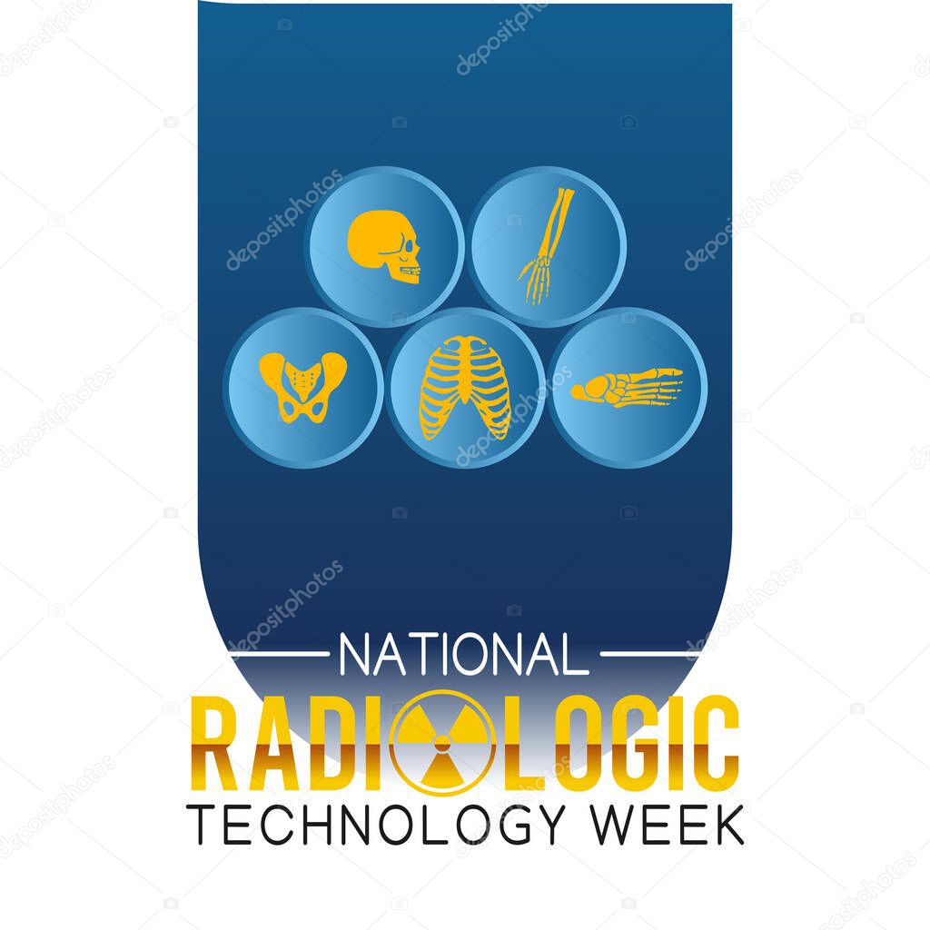 vector graphic of national radiologic technology week good for national radiologic technology week celebration. flat design. flyer design.flat illustration.