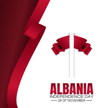 Arnavutluk 'un bağımsızlık günü için vektör grafiği Arnavutluk' un bağımsızlık günü için iyi. düz dizayn. İlan tasarımı. Düz illüstrasyon.