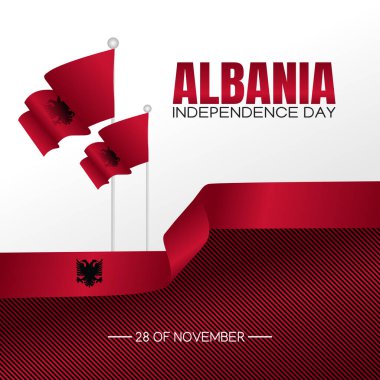 Arnavutluk 'un bağımsızlık günü için vektör grafiği Arnavutluk' un bağımsızlık günü için iyi. düz dizayn. İlan tasarımı. Düz illüstrasyon.