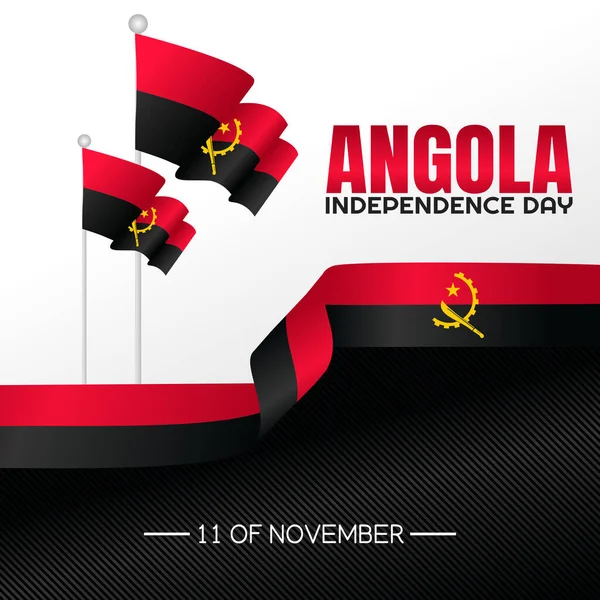 Gráfico Vetorial Dia Independência Angola Bom Para Celebração Dia Independência — Vetor de Stock