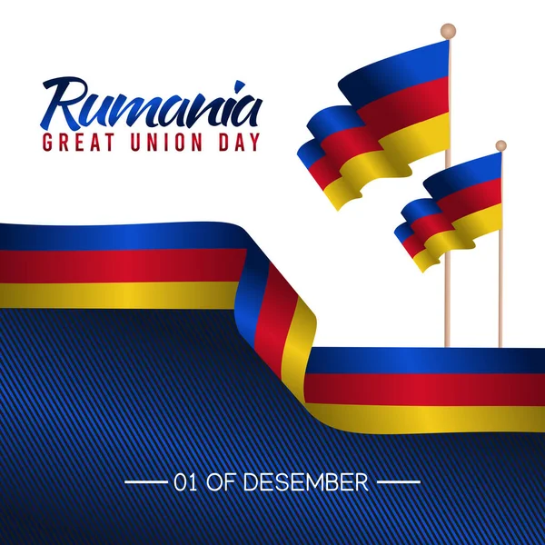 Gráfico Vetorial Romênia Grande Dia União Bom Para Romênia Grande —  Vetores de Stock
