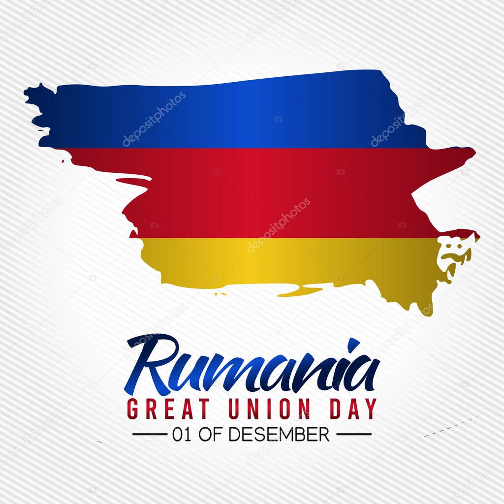 vector graphic of Rumania great union day good for Rumania great union day celebration. flat design. flyer design.flat illustration.