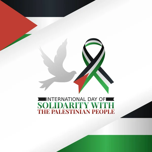 Grafica Vettoriale Della Giornata Internazionale Solidarietà Con Popolo Palestinese Buono — Vettoriale Stock