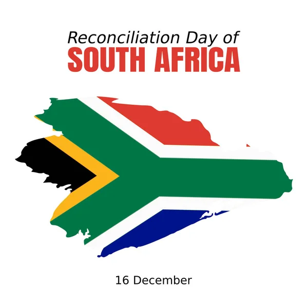 Güney Afrika 'nın uzlaşma gününün vektörel grafiği Güney Afrika kutlamaları için iyi. düz dizayn. İlan tasarımı. Düz illüstrasyon.