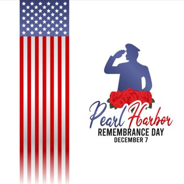 vector graphic of pearl harbor remembrance day good for pearl harbor remembrance day celebration. flat design. flyer design.flat illustration. clipart