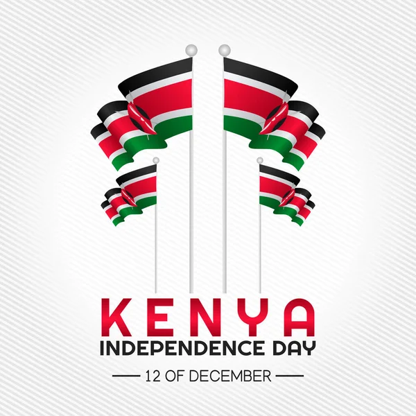 Gráfico Vetorial Dia Independência Quênia Bom Para Celebração Dia Independência — Vetor de Stock