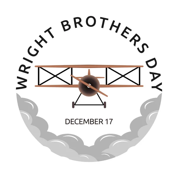 Vector Gráfico Wright Hermanos Día Bueno Para Wright Hermanos Día — Vector de stock