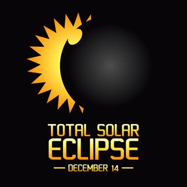 Tam güneş tutulmasının vektör grafiği tam güneş tutulması kutlaması için iyidir. düz dizayn. İlan tasarımı. Düz illüstrasyon.