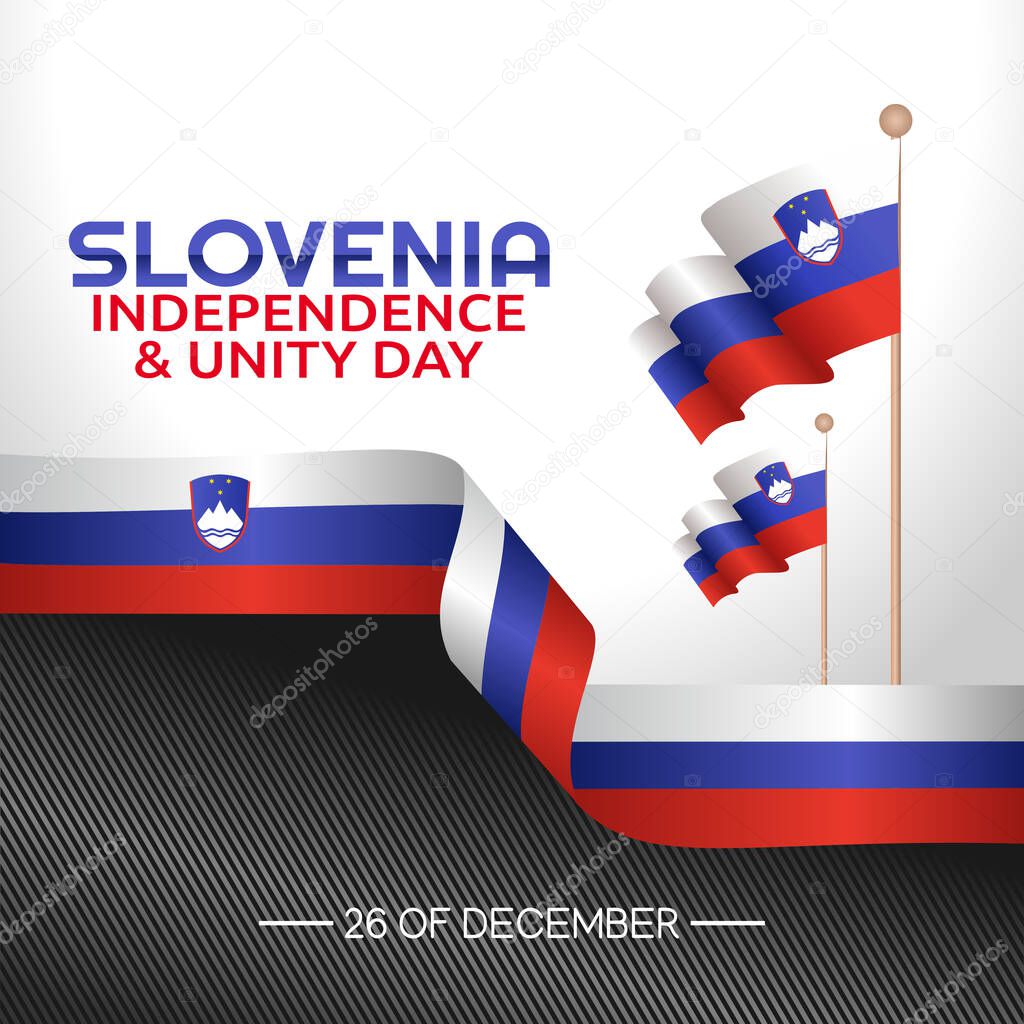 vector graphic of Slovenia independence and unity day good for Slovenia independence and unity day celebration. flat design. flyer design.flat illustration.