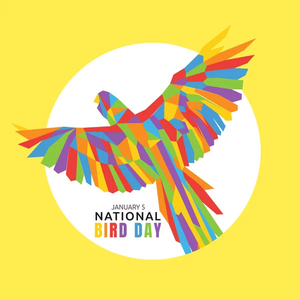 Ulusal Kuş Günü Nün Vektör Grafiği Ulusal Kuş Günü Kutlaması — Stok Vektör