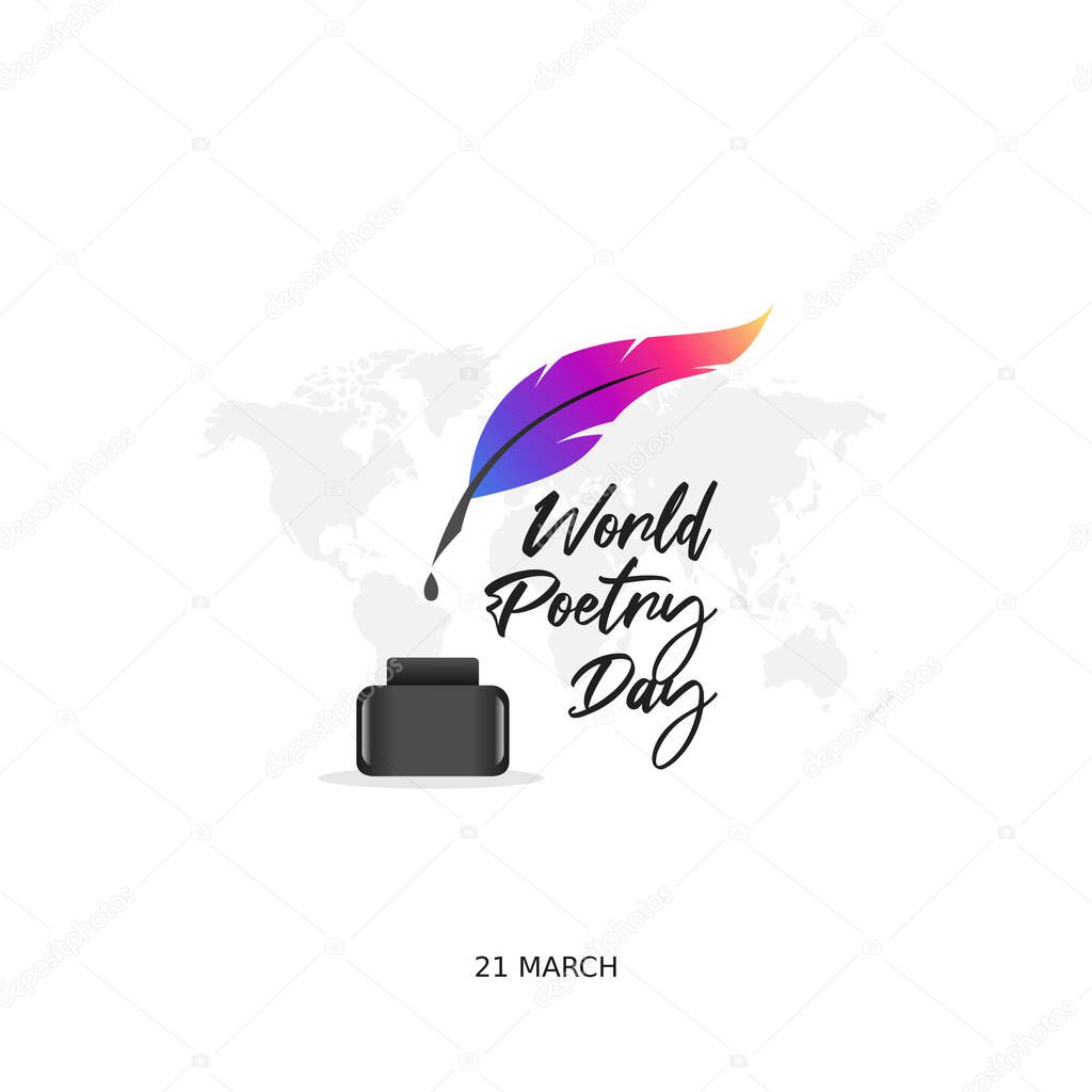 Vector graphic of world poetry day good for world poetry day celebration. flat design. flyer design.flat illustration.