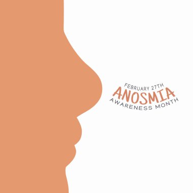 Anosmia farkındalık ayının vektör grafiği anosmia farkındalık ayı kutlamaları için iyidir. düz dizayn. İlan tasarımı. Düz illüstrasyon.