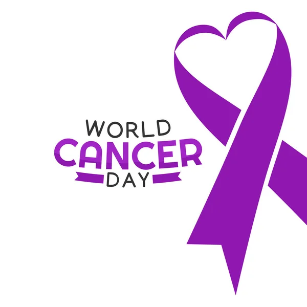 Gráfico Vectorial Del Día Mundial Del Cáncer Bueno Para Celebración — Archivo Imágenes Vectoriales