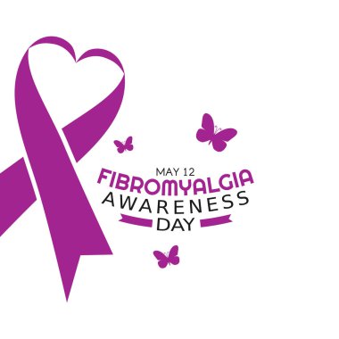 Fibromiyalji farkındalık gününün vektör grafiği fibromiyalji farkındalık günü kutlaması için iyidir. düz dizayn. İlan tasarımı. Düz illüstrasyon.