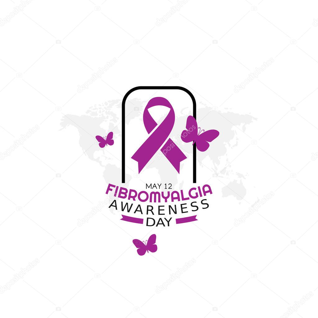 vector graphic of fibromyalgia awareness day good for fibromyalgia awareness day celebration. flat design. flyer design.flat illustration.