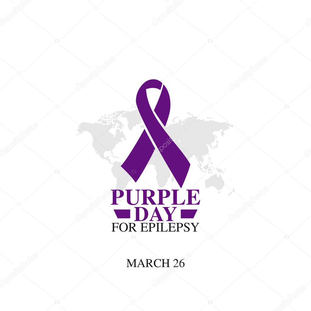 vector graphic of purple day for epilepsy good for purple day celebration. flat design. flyer design.flat illustration.