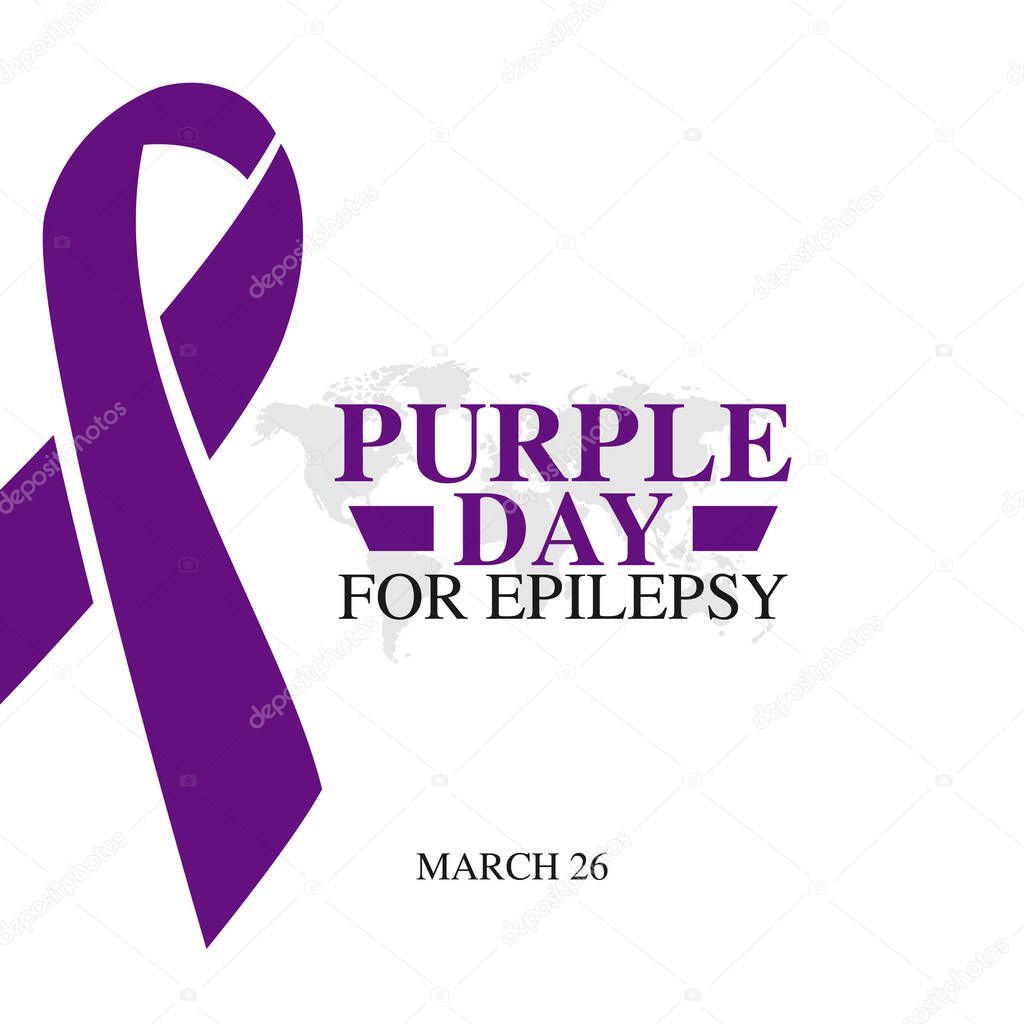 vector graphic of purple day for epilepsy good for purple day celebration. flat design. flyer design.flat illustration.