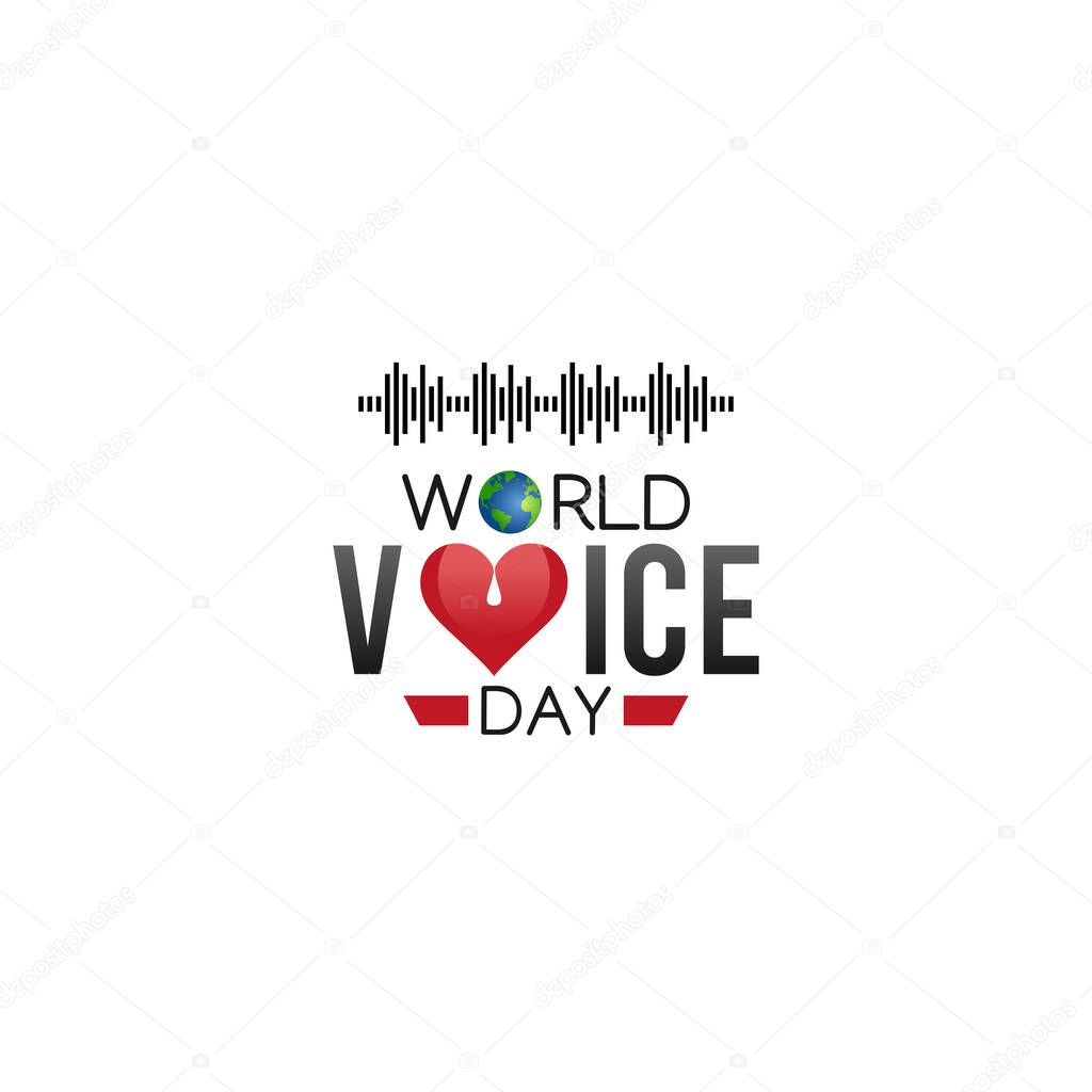 vector graphic of world voice day good for world voice day celebration. flat design. flyer design.flat illustration.