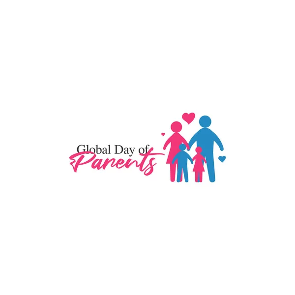 Vectorgrafiek Van Mondiale Dag Van Ouders Goed Voor Wereldwijde Dag — Stockvector