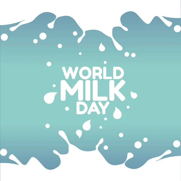 Süt gününün vektör grafiği dünya süt günü kutlaması için iyidir. düz dizayn. İlan tasarımı. Düz illüstrasyon.