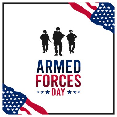 Silahlı zorlama günün vektör grafiği silahlı kutlama için iyidir. düz dizayn. İlan tasarımı. Düz illüstrasyon.