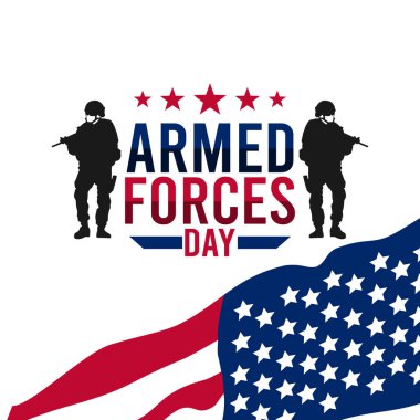 Silahlı zorlama günün vektör grafiği silahlı kutlama için iyidir. düz dizayn. İlan tasarımı. Düz illüstrasyon.