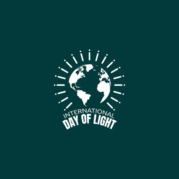 Vektorová Grafika Mezinárodního Dne Světla Vhodná Pro Mezinárodní Den Oslav — Stockový vektor