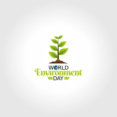 Dünya Çevre Günü 'nün vektör grafiği Dünya Çevre Günü kutlamaları için iyidir. düz dizayn. İlan tasarımı. Düz illüstrasyon.