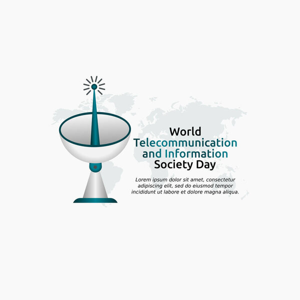 vector graphic of world telecommunication and information society day good for world telecommunication and information society day celebration. flat design. flyer design.flat illustration.